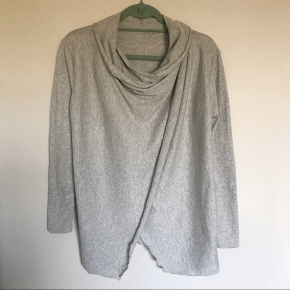 Manduka Heathered Gray Breathe Drape Cardigan XS - Picture 2 of 12